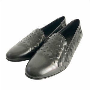 Sesto Meucci Italian Woven Black Loafer